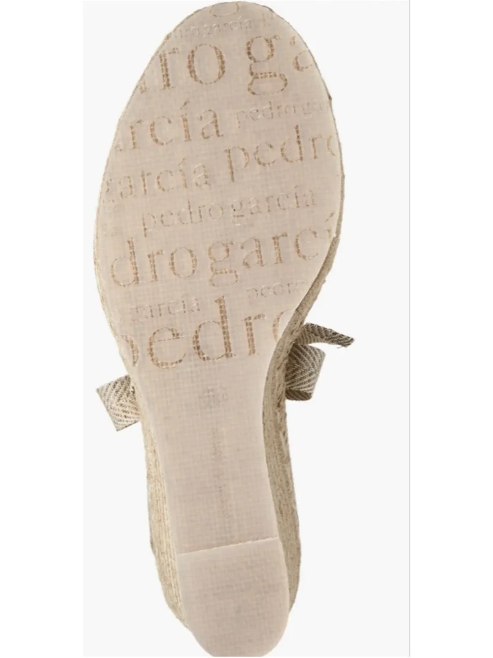 NWT Women's Pedro Garcia Otelia Wedge Sandal in White and Beige Crème Cervo 38.5